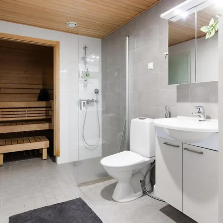 شقة Cosy Family With Parking, Sauna And Balcony
