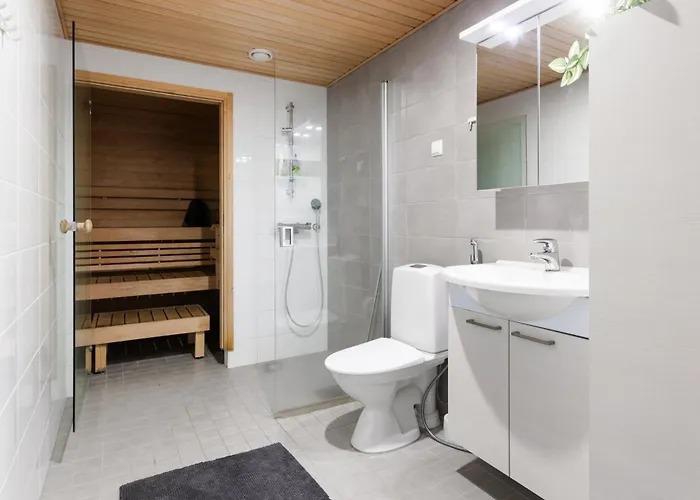 公寓 Cosy Family With Parking, Sauna And Balcony